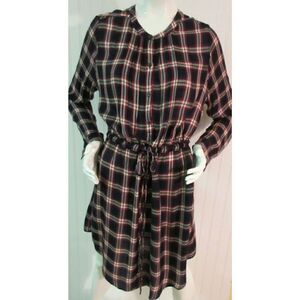 LUCKY BRAND DRESS PLAID W/DRAWSTRING WAIST SIZE LARGE